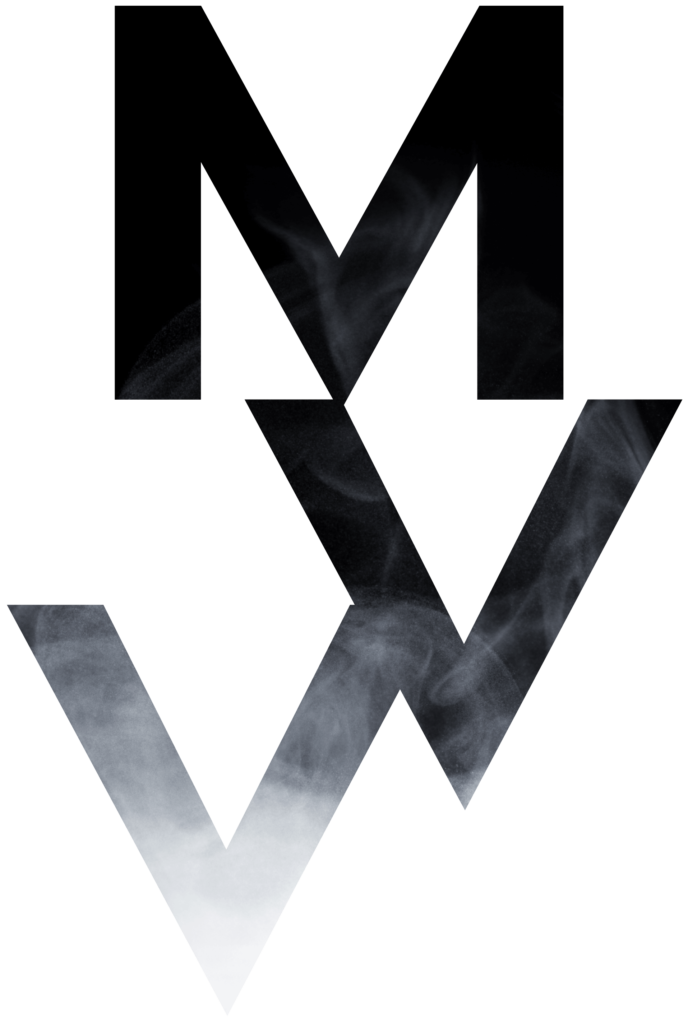 MVV text image with smoke